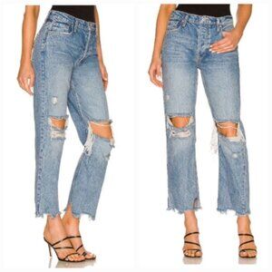 We The Free | Women Tapered Baggy High Rise Boyfriend Jeans Size 25 Distressed